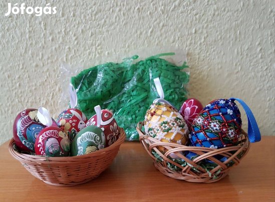Húsvéti tojások kosárban (10 db-os)