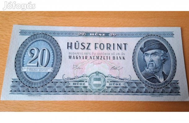 Húsz 20 forintos magyar bankjegy 1975