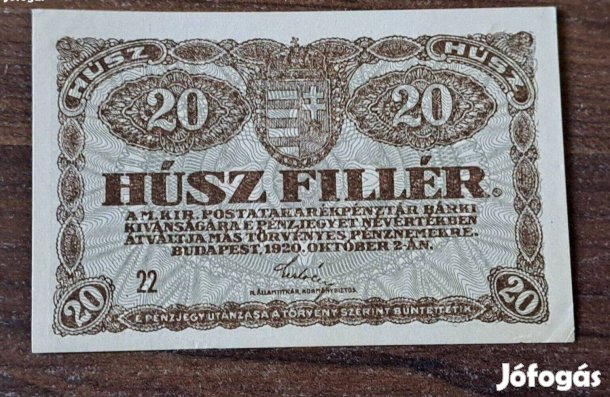 Húsz fillér 1920