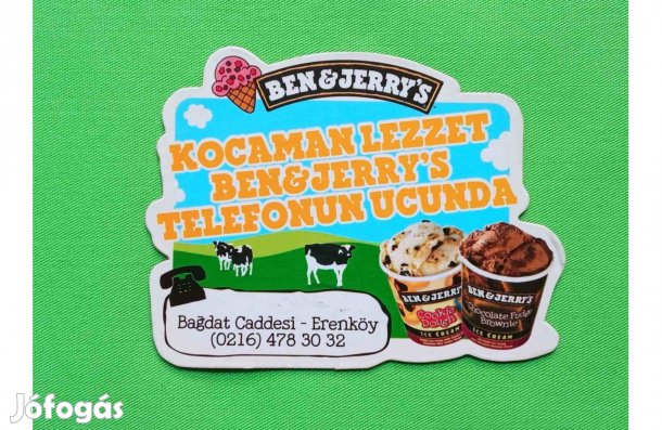 Hűtőmágnes - Ben & Jerrys Kocaman Lezzet * Gyűjtők figyelmébe!