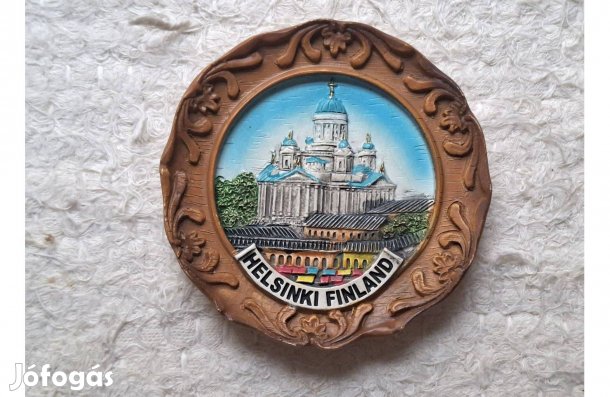 Hűtőmágnes - Helsinki Finland * Átmérő: 7,2 cm * 300 Ft