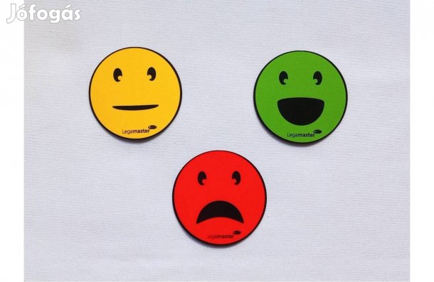 Hűtőmágnes - Smile * Átmérője: 5 cm * 3 különböző * 90 Ft / db