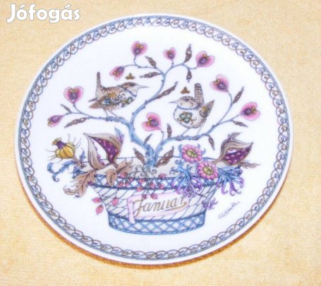 Hutschenreuther január hónapos madaras falitányér