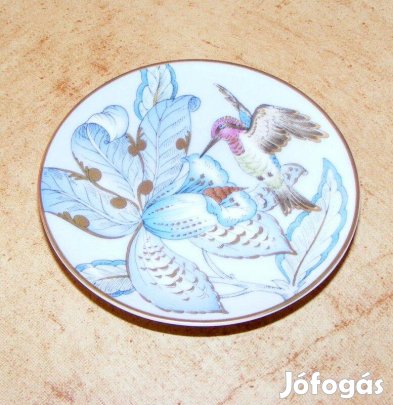 Hutschenreuther porcelán madaras falitányér kolibri, virág