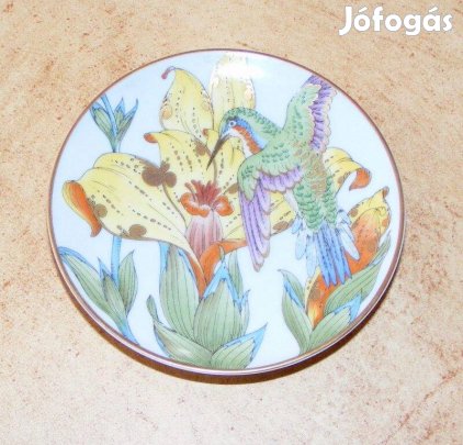 Hutschenreuther porcelán madaras falitányér kolibri, virág