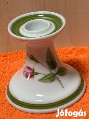 Hutschenreuther porcelán rózsás gyertyatartó