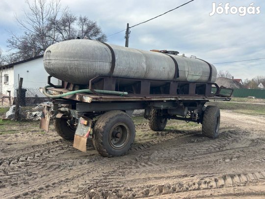 Hw 8011 pótkocsi 10 m3 alumínium tartálykocsi