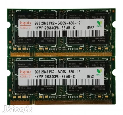 Hynix 4GB (2x2GB) DDR2 800MHz laptop / notebook memória #02