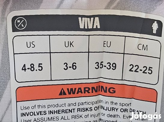 Hyperlite wakeboard (134 cm), kötéssel (35-39), tokkal eladó