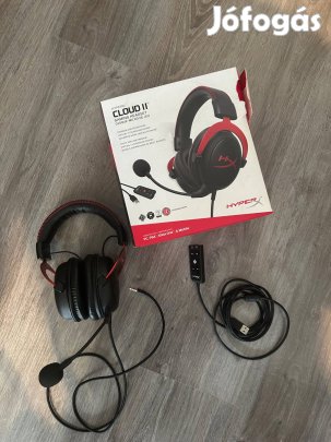Hyperx Cloud II Gamer fejhallgató összes tartozékkal,újszerű állapot