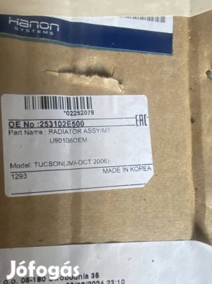 Hyundai Tucson hűtő
