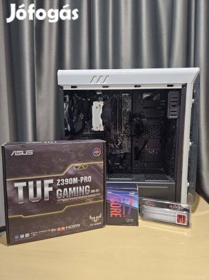 I7-9700k + léghűtő + 16Gbddr4 3000 MHz + Asus Z390M-pro wifi fél konfi