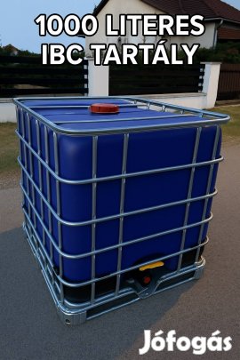 IBC tartály (KÉK!) Ritka! 1000 literes, Újszerű állapot, ivóvizes!