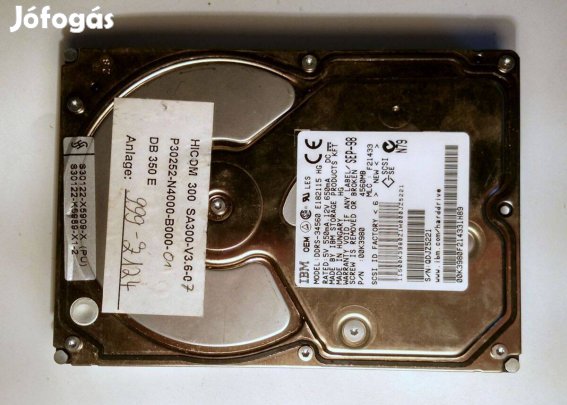 IBM 3.5 colos HDD 4.5GB Ddrs-34560 (1998) teszteletlen