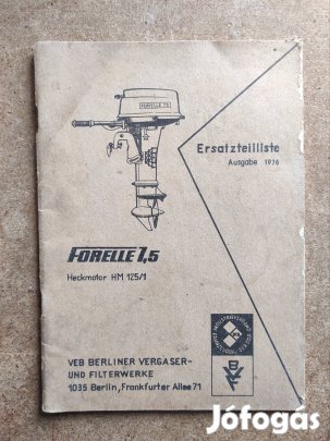 IFA Forelle 7,5 csónakmotor alkatrészkatalógus 