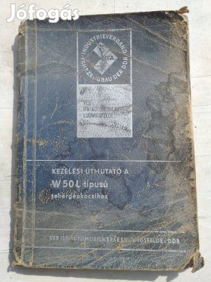 IFA gyári magyar nyelvű gépkönyv, kapcsolási rajzzal eladó