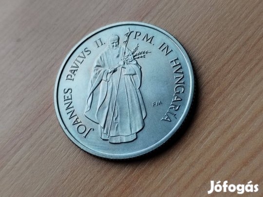 II.János Pál Pápának 1991-es látogatása 100 Ft-os emlékpénz
