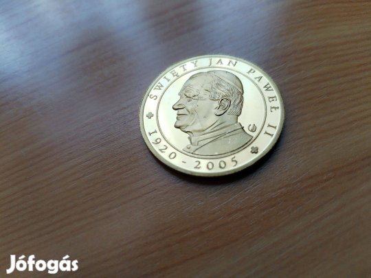 II. János Pál Pápa 1920-2005 Aranyozott Lengyel emlékérem