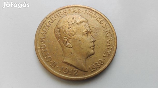 II. Ottó Magyarország Királya 1930-as Monarchista érem