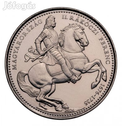 II. Rákóczi Ferenc 50 forintos emlékérme rolniból bontva