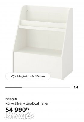 IKEA Bergig könyvállvány tárolóval