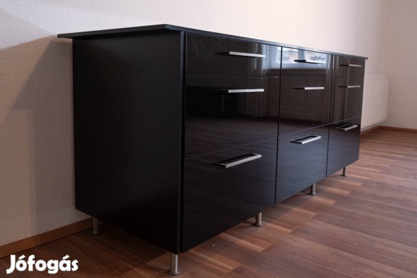 IKEA Besta High-Gloss Black Komod / Sideboard 