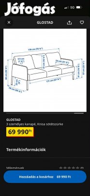 IKEA Glostad kanapé