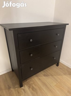 IKEA Hemnes 3 fiókos, fekete komód