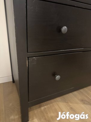 IKEA Hemnes komód fekete, 3 fiók