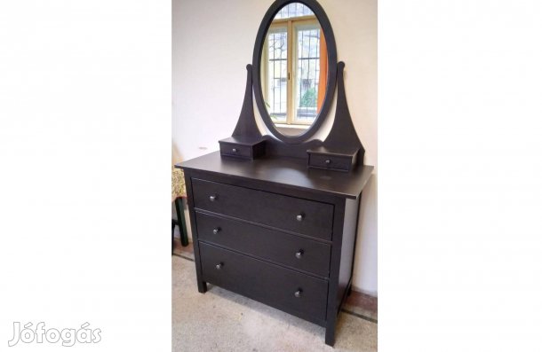 IKEA Hemnes öltözőasztal tükörrel - 3 fiókos - komód - Zugló