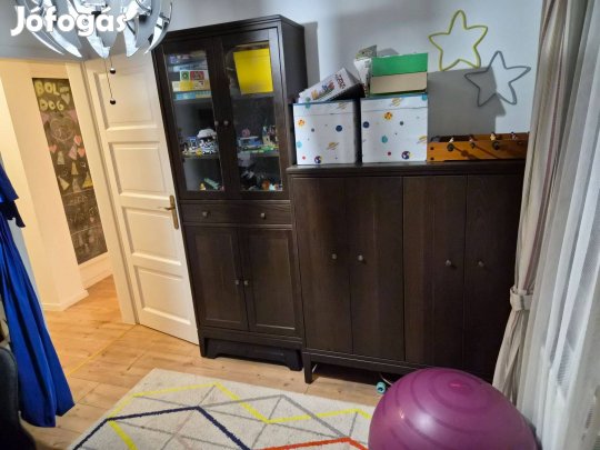 IKEA Idanas - barna színben (vitrines szekrény, álló szek., íróasztal)
