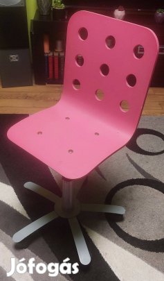 IKEA Jules rózsaszín/ezüst guruló gyerek forgószék eladó Budapesten!