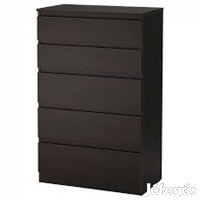 IKEA Kullen fekete-barna 5-fiókos szekrény