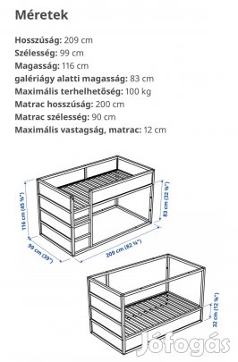 IKEA Kura ágy eladó