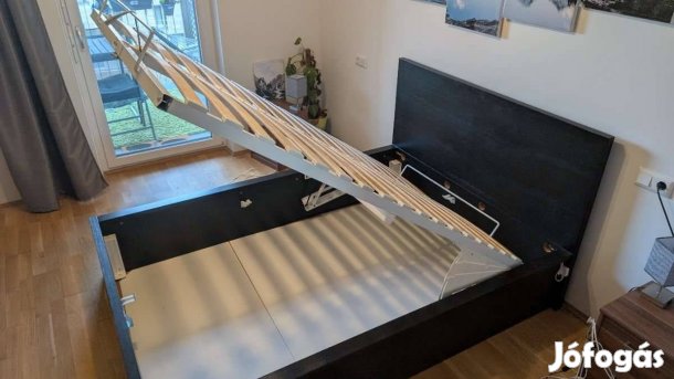 IKEA Malm Ágyneműtartós franciaágy 140x200 + ágyrács