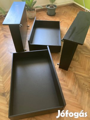IKEA Malm Tár.doboz magas ágyhoz, fekete-barna,
