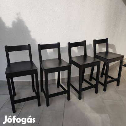 IKEA Nordviken bárszék, fekete 4 db