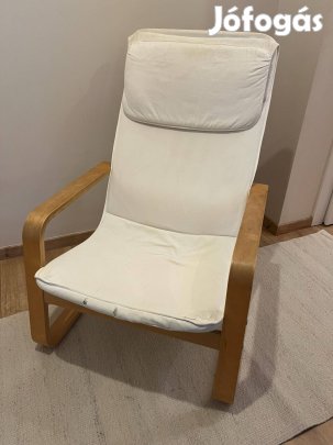IKEA POÄNG fotel jó állapotú váz, huzat cserére/javításra szorul