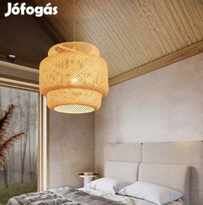 IKEA Rattan Bambusz Mennyezeti Függőlámpa