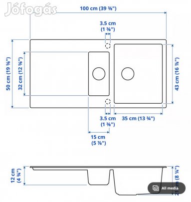 IKEA Sinksjön konyhai mosogató medence