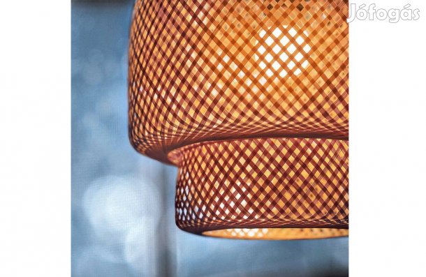 IKEA Sinnerling függőlámpa, bambusz, kézzel készült, 27 cm, új-bontott