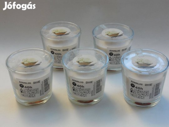 IKEA Sinnlig 103.374.07 - vaníliás gyertya nagy 5db (új)