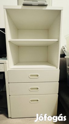IKEA Smastad / Platsa fehér könyves/fiókos szekrény.