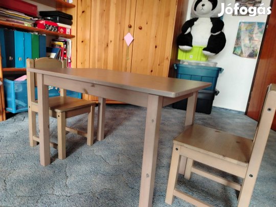 IKEA Sundvik gyerekasztal két székkel
