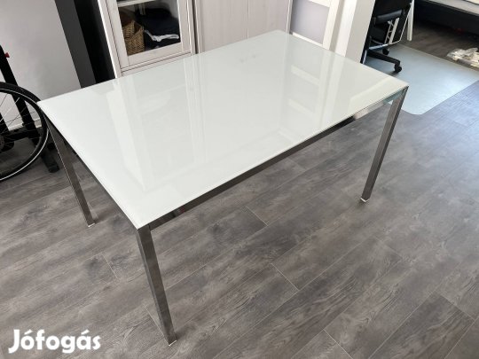 IKEA Thorsby Üveg étkezőasztal króm lábakkal 135x85