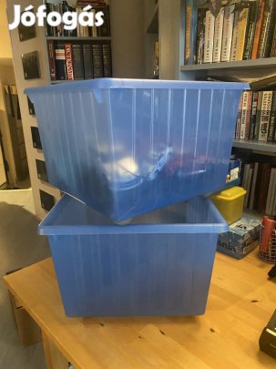 IKEA Vessla Görgős tárolóláda, kék, 39x39 cm, 2 db