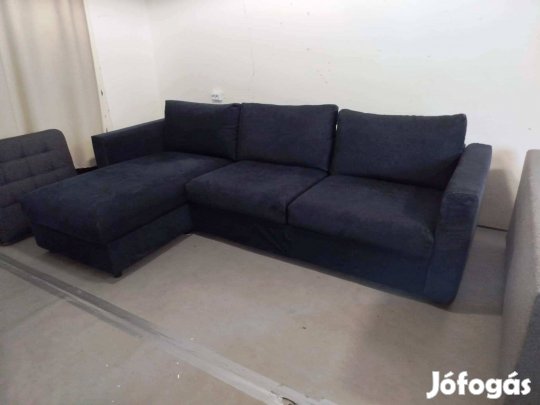 IKEA Vimle 3 sz. sarokkanapé-ágy heverővel/ Saxemara fekete-kék