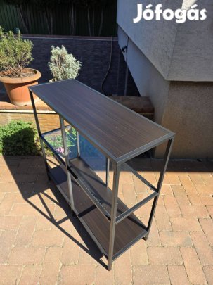 IKEA Vittsjö polc elem, fekete-barna/üveg, 100x93 cm