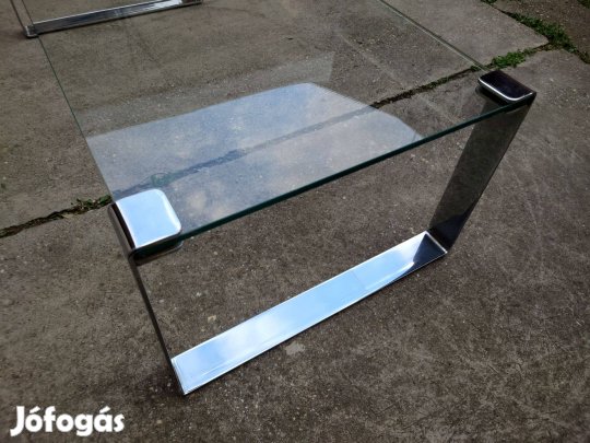 IKEA dohányzóasztal acél / üveg