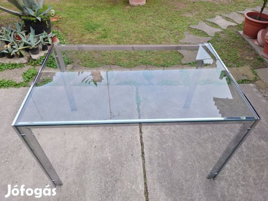IKEA étkezőasztal üveg / acél